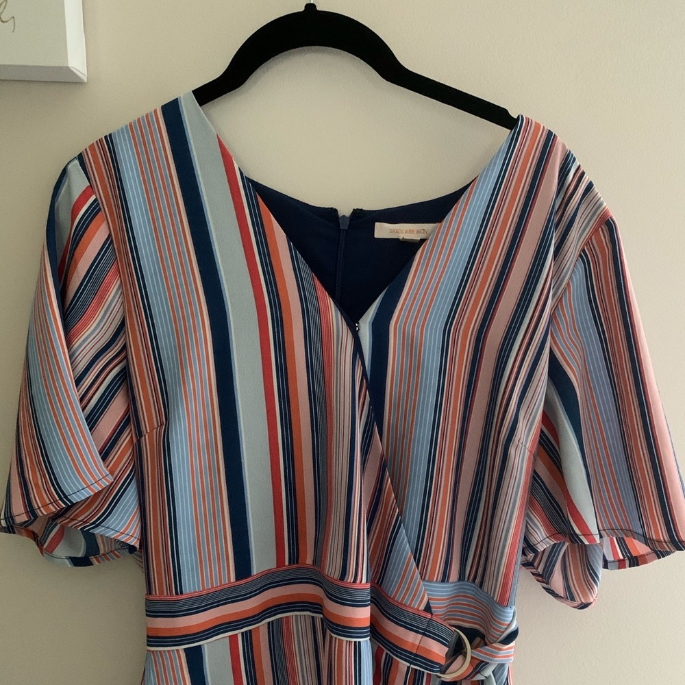 Multicolored striped dress